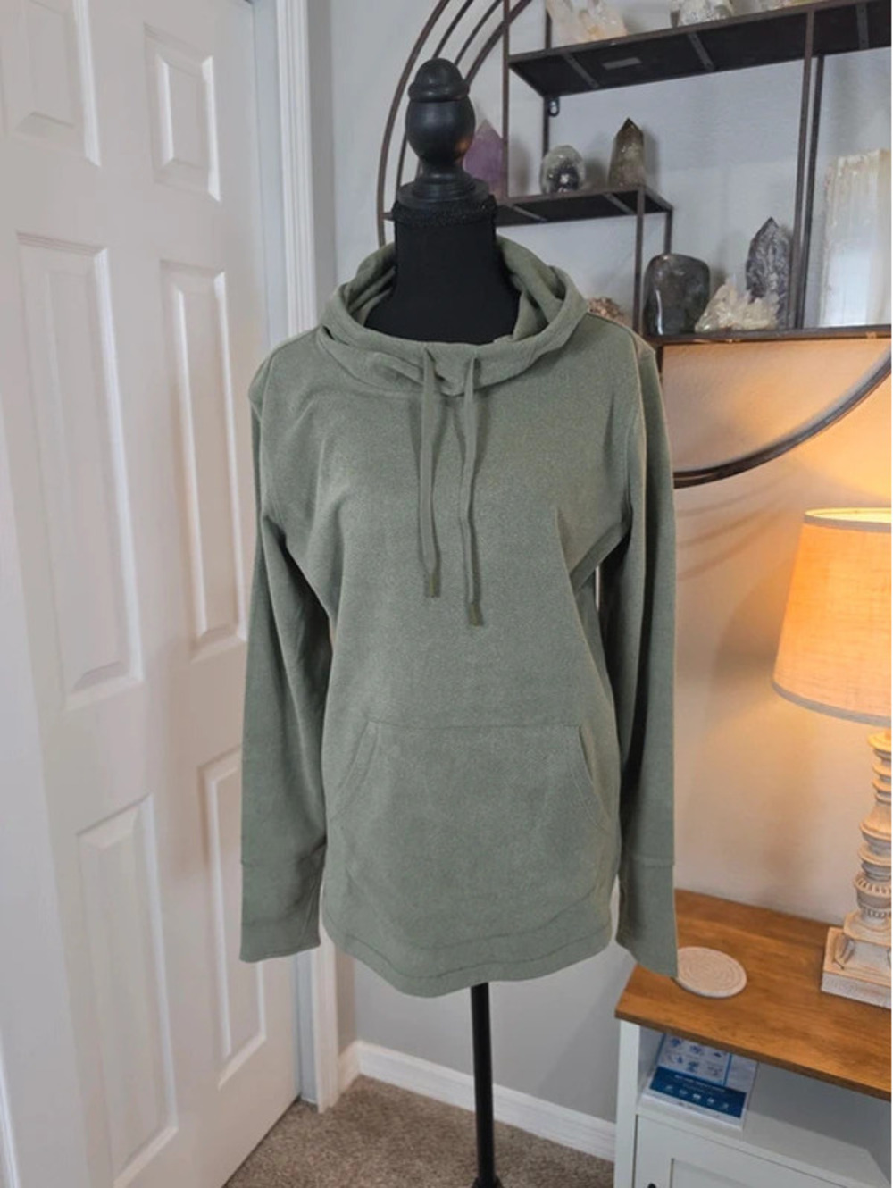 Green RBX Medium womens shirt with thumb holes